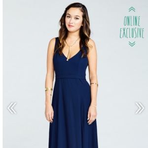 ShowMeYourMumu JENN MAXI DRESS ~ RICH NAVY CRISP